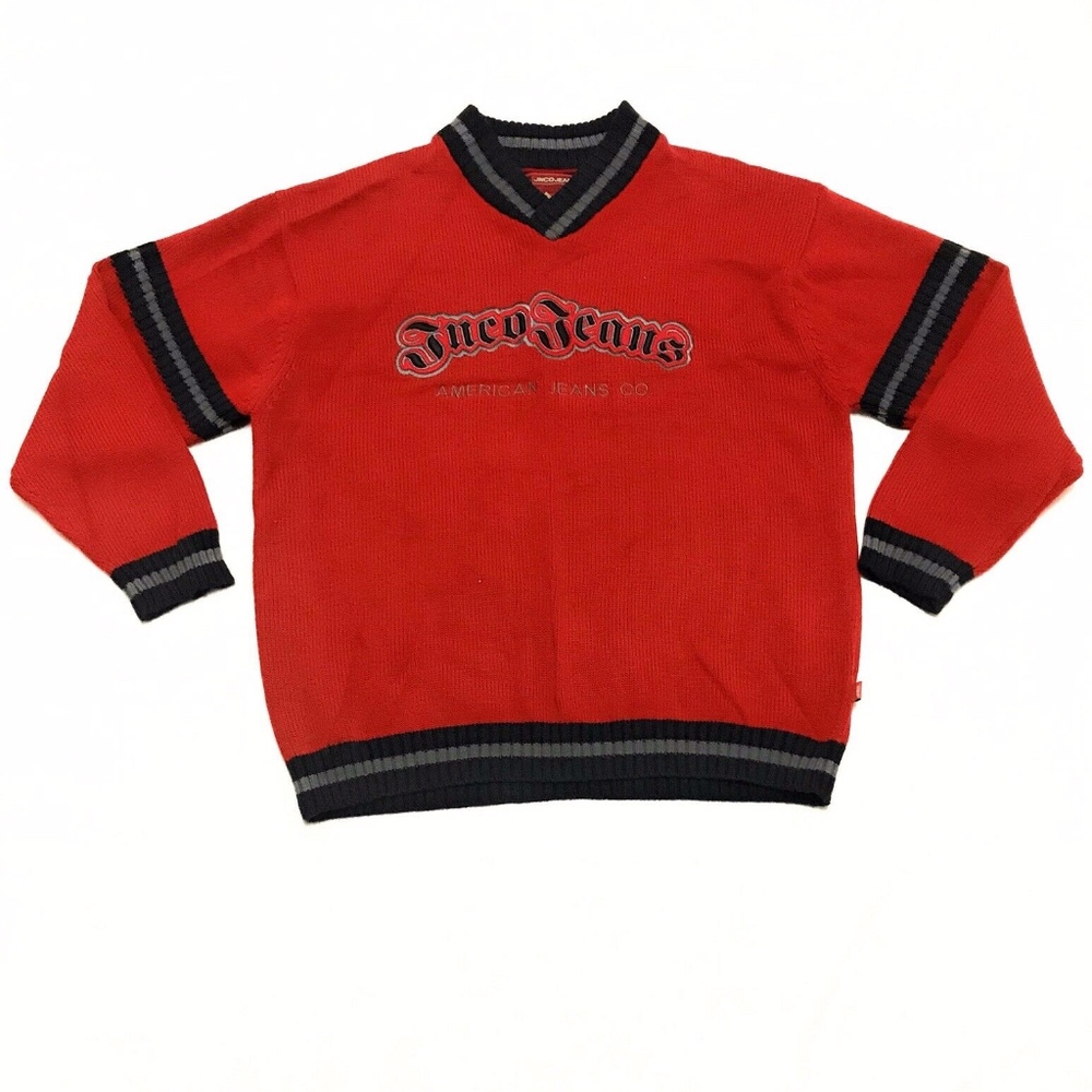 VTG JNCO Jeans Red Sweater XXL
